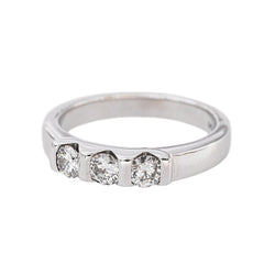 Bague Trilogie Or blanc Diamant - Castafiore