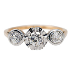 Bague Trilogie Or jaune Diamant - Castafiore