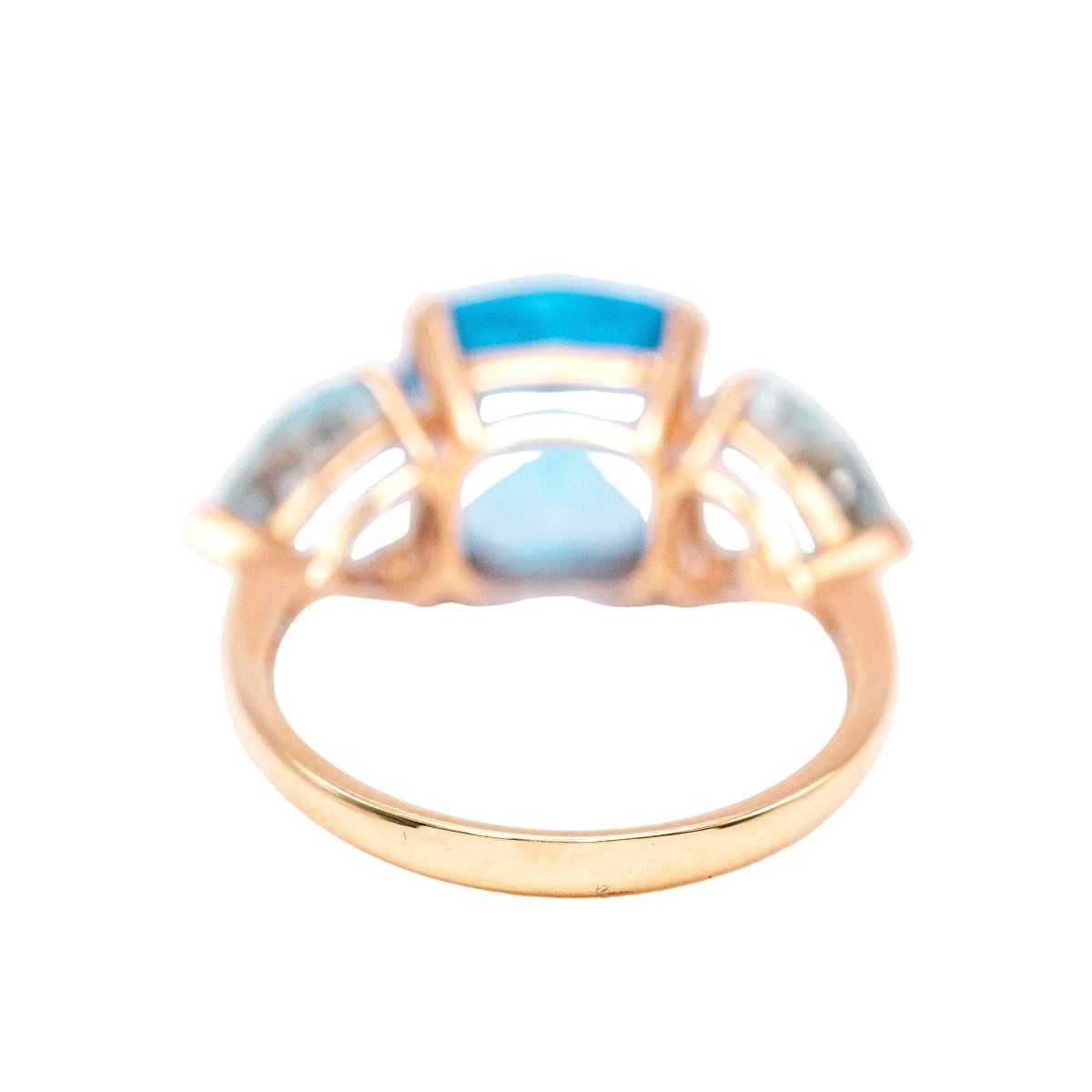 Bague Trilogie SWISS & SKY TOPAZ en or jaune et topazes - Castafiore
