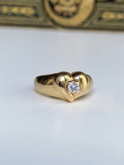 Bague VAN CLEEF & ARPELS Cœur en or jaune et diamant - Castafiore