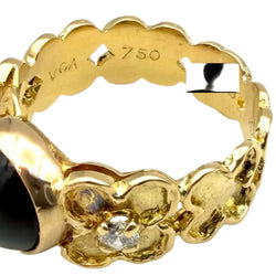 Bague VAN CLEEF & ARPELS. en or jaune, onyx et diamants - Castafiore