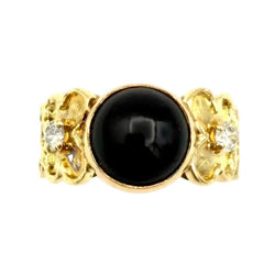 Bague VAN CLEEF & ARPELS. en or jaune, onyx et diamants - Castafiore