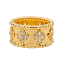 Bague Van Cleef & Arpels Perlée Or jaune Diamant - Castafiore