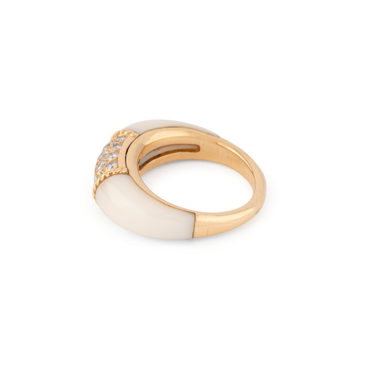 Bague Van Cleef & Arpels Philippine en or jaune et Ivoire - Castafiore