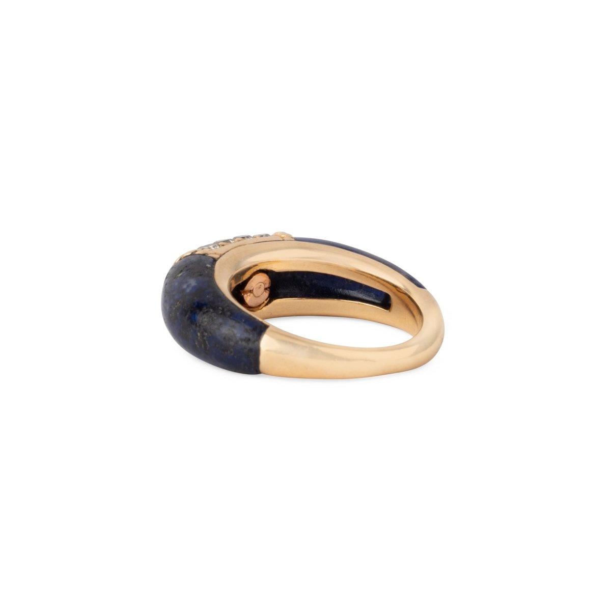Bague VAN CLEEF & ARPELS "Philippine" en or jaune, lapis - lazuli et diamants - Castafiore