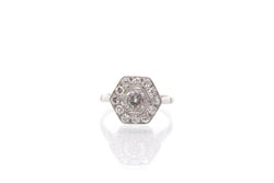 Bague vintage art déco diamants en platine - Castafiore