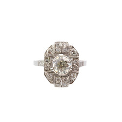 Bague vintage art déco sertie de diamants - Castafiore