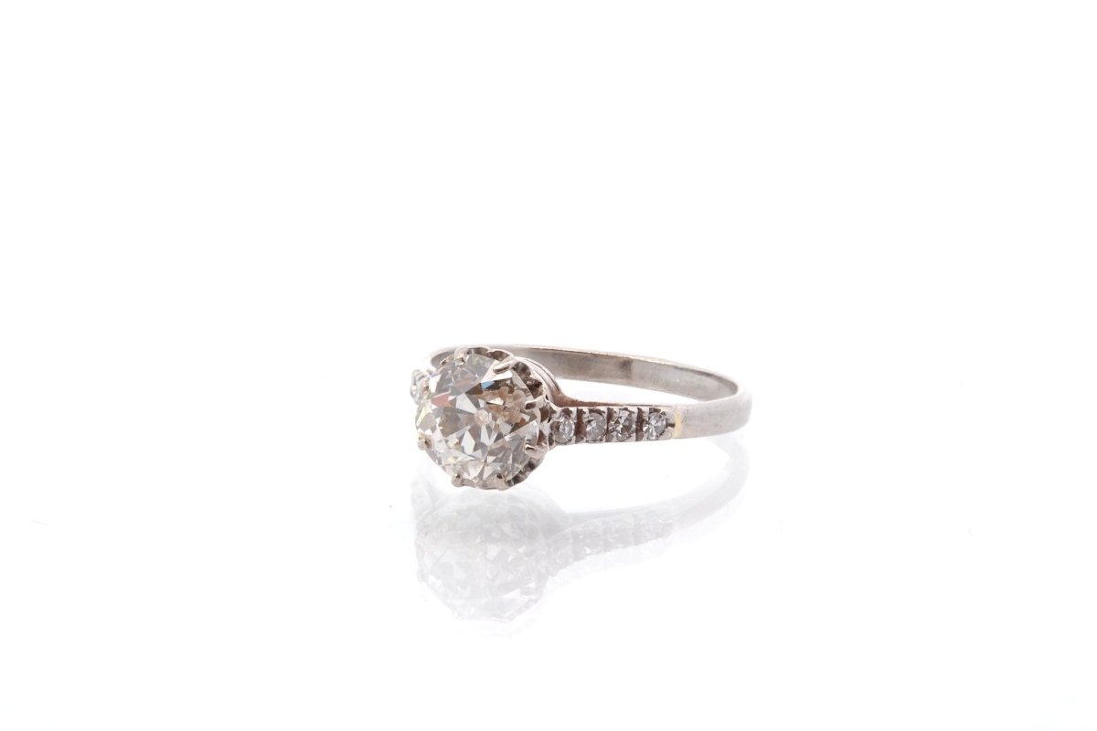 Bague vintage diamants en platine - Castafiore