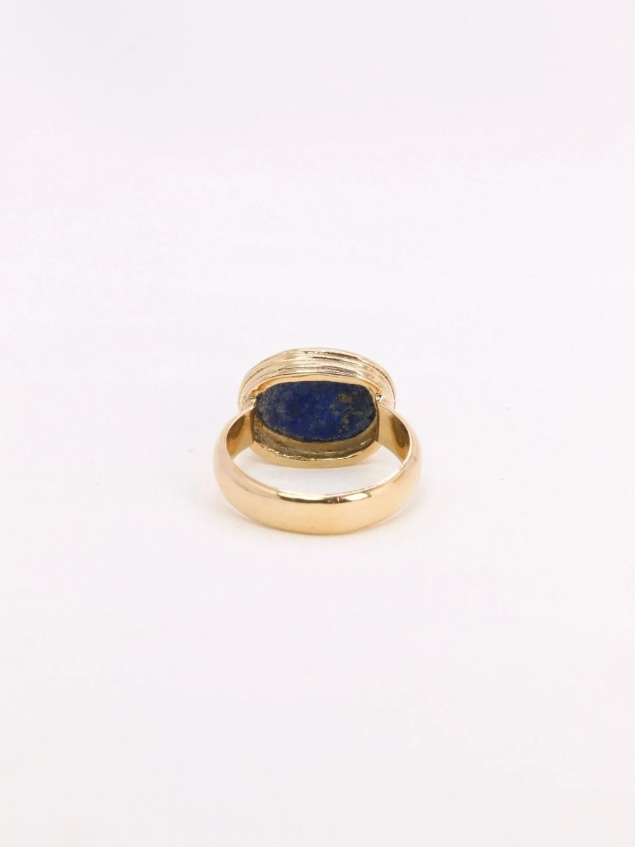 Bague vintage lapis lazuli or jaune