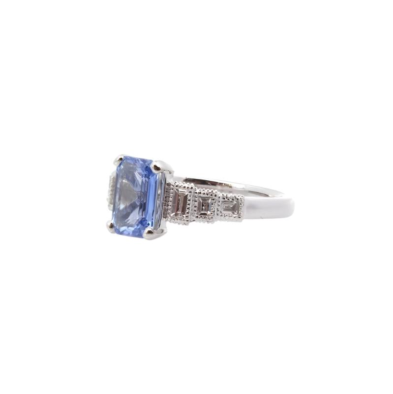 Bague vintage saphir et diamants - Castafiore
