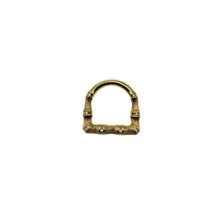 Bague YVONNE LÉON "Bambou" en or jaune et diamants - Castafiore