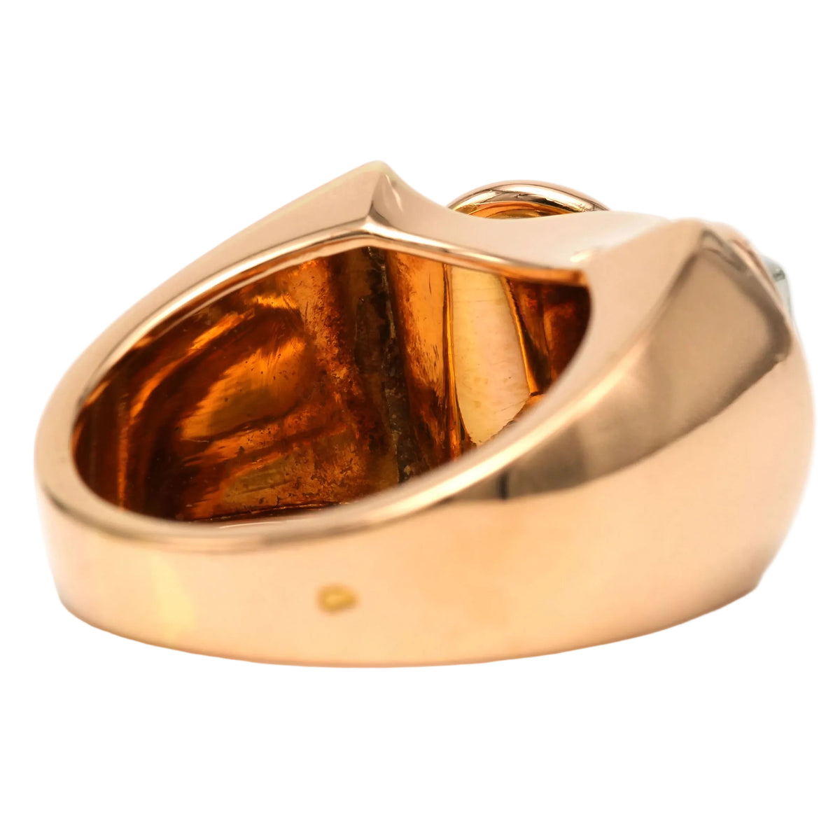 Bague Tank en or jaune et diamants