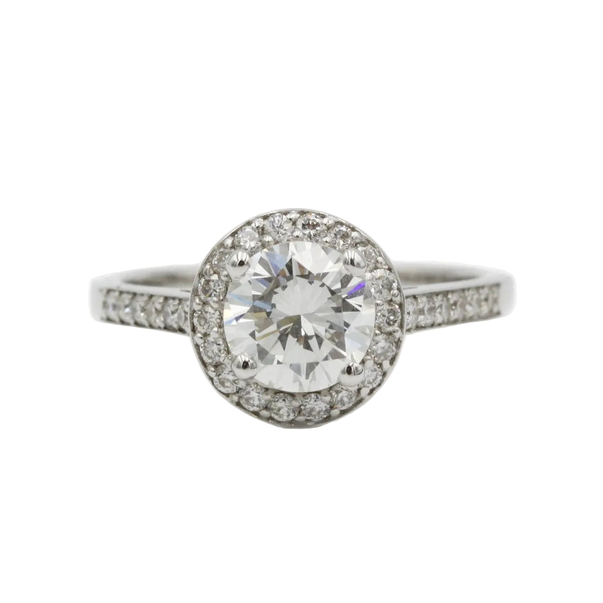 Bague Solitaire en or blanc et diamants
