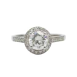 Bague Solitaire en or blanc et diamants