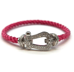 Bracelet FRED "Force 10" GM en or blanc et diamants