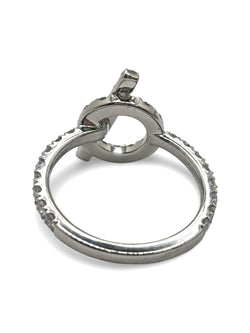 Bague Pavée HERMÈS Finesse en or blanc et diamants