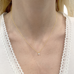 Collier Pendentif TIFFANY & CO Tiffany Solitaire en or rose et diamant