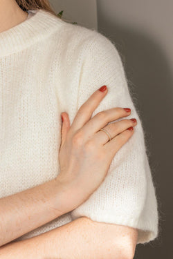 Bague  Demi-alliance  Or jaune Diamant