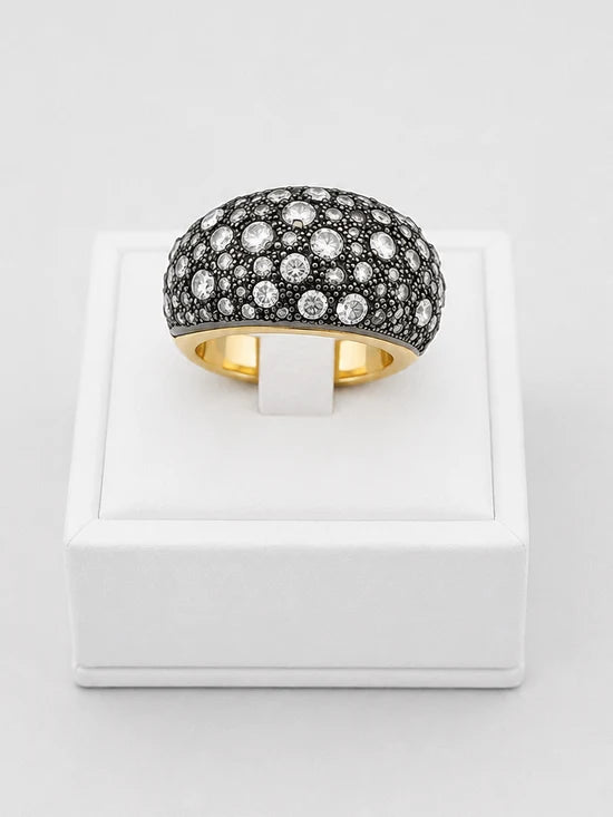 Bague Dôme POMELLATO "Tango" en or jaune et diamants