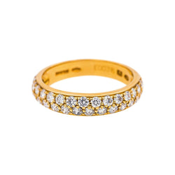 Boucheron Bague Demi-alliance Amour Or jaune Diamant - Castafiore