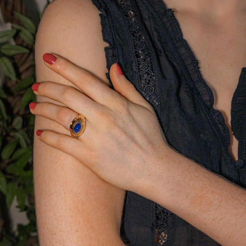 Boucheron Bague Jaïpur Or jaune Lapis lazuli - Castafiore