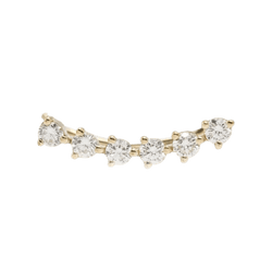 Boucle d'oreille TREPADOR en or jaune et diamants - Castafiore