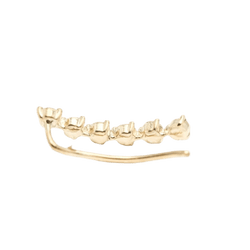Boucle d'oreille TREPADOR en or jaune et diamants - Castafiore
