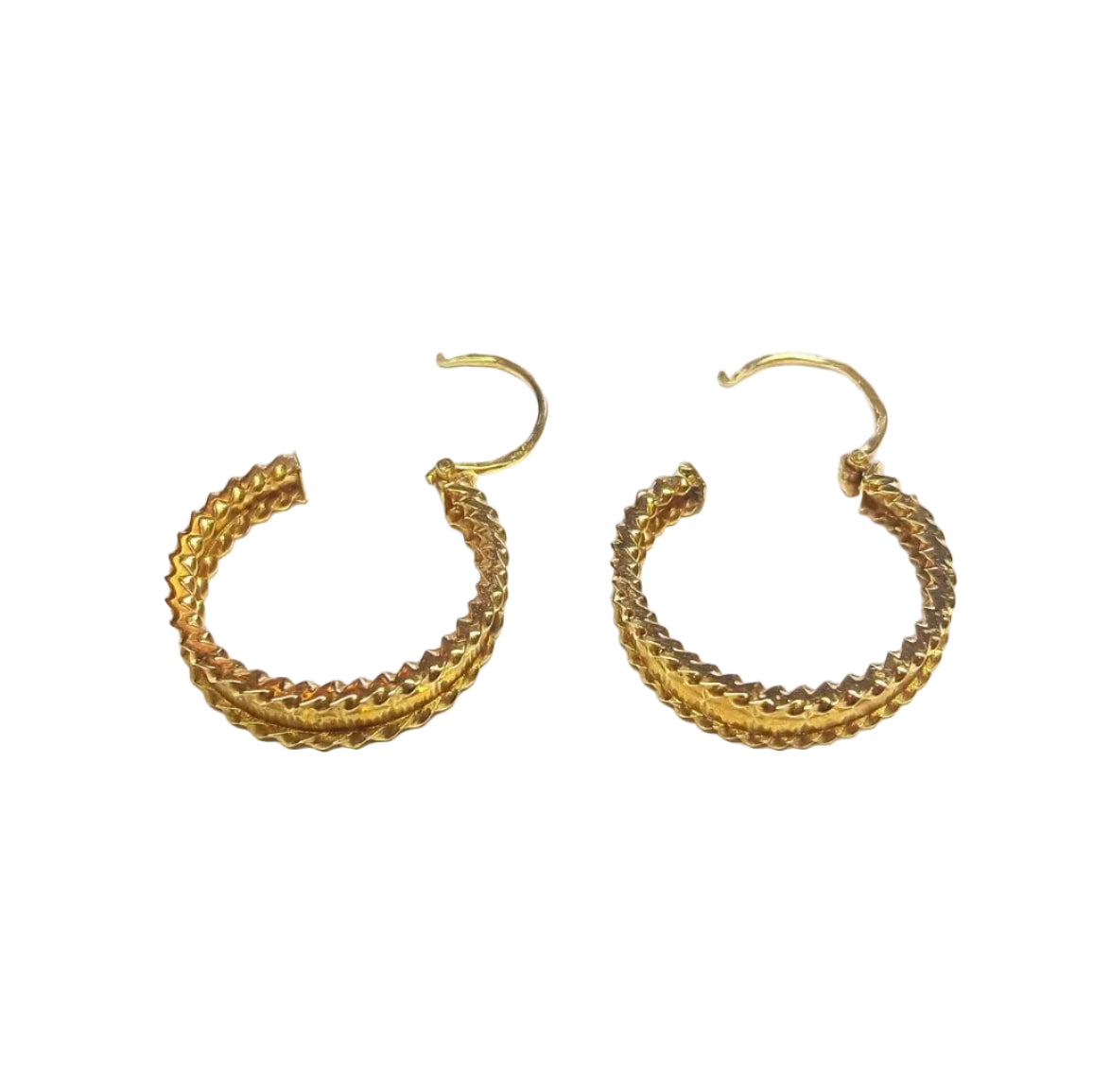 Boucles d'oreille créoles en or jaune - Castafiore