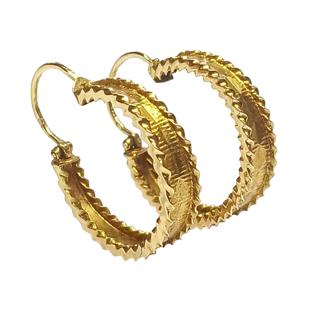 Boucles d'oreille créoles en or jaune - Castafiore