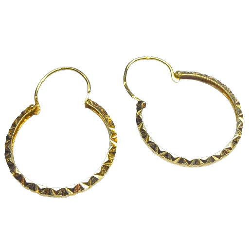 Boucles d'oreille Créoles en or jaune - Castafiore