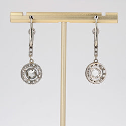 Boucles d'oreilles anciennes diamants taillés en rose - Castafiore