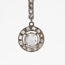 Boucles d'oreilles anciennes diamants taillés en rose - Castafiore