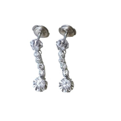 Boucles d'oreilles Art Déco diamants - Castafiore