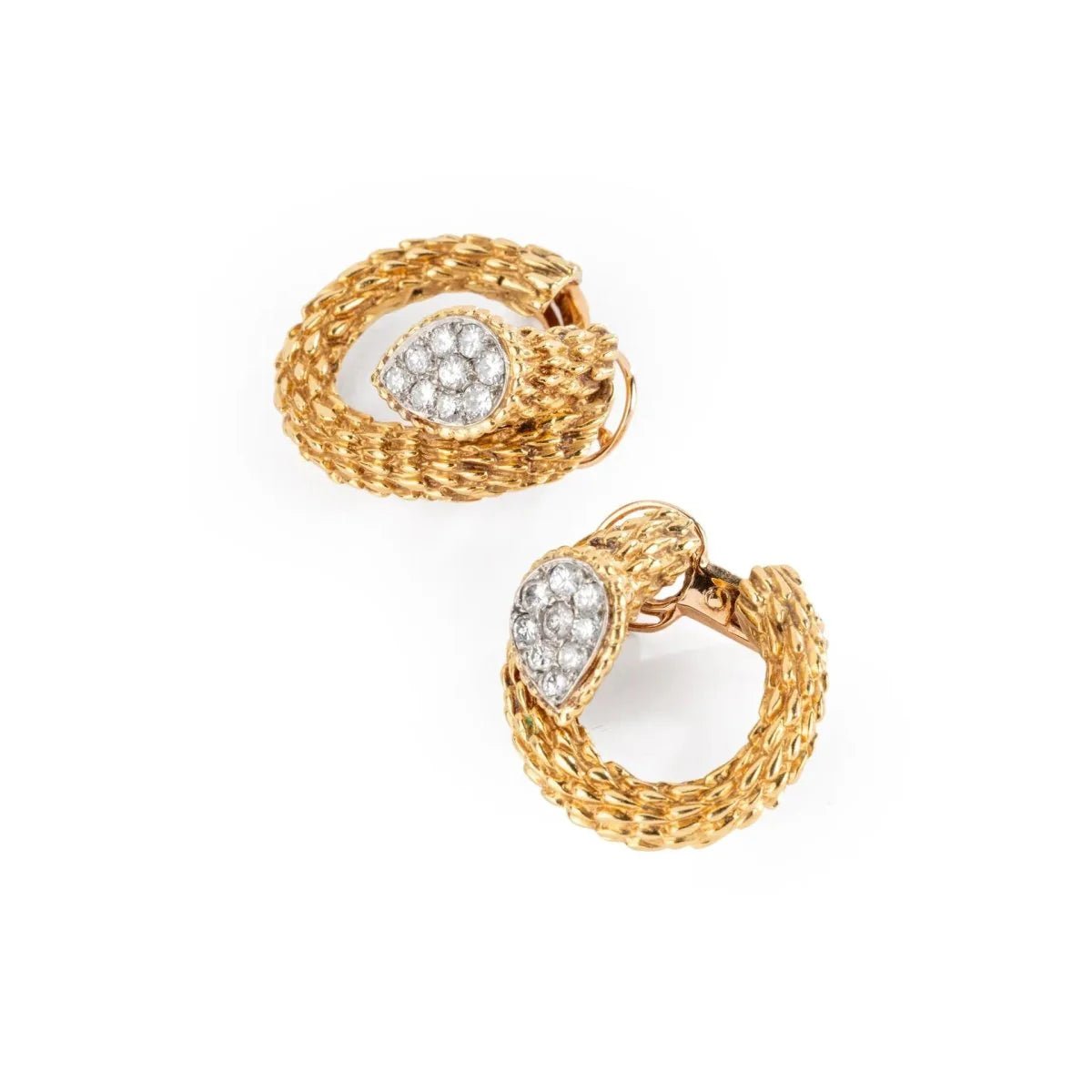 Boucles d'oreilles BOUCHERON "Serpent Bohème" en or jaune et diamants - Castafiore