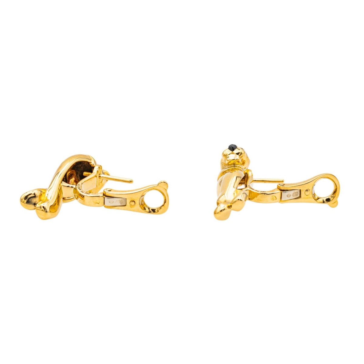 Boucles d'oreilles CARTIER "Panthère" en or jaune et or blanc - Castafiore