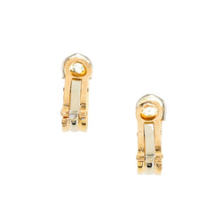 Boucles d'oreilles Clip CARTIER "C de Cartier" en or blanc, or jaune et or rose - Castafiore