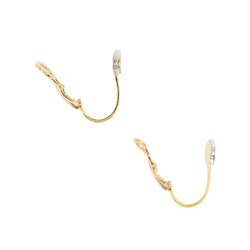 Boucles d'oreilles Clip CARTIER "C de Cartier" en or blanc, or jaune et or rose - Castafiore