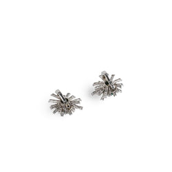 Boucles d'oreilles Clip en or blanc, platine, émeraudes de Colombie et diamants - Castafiore