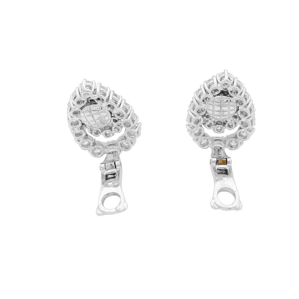 Boucles d'oreilles Clips BOUCHERON en platine et diamants - Castafiore