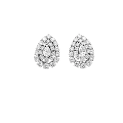Boucles d'oreilles Clips BOUCHERON en platine et diamants - Castafiore