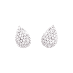 Boucles d'oreilles Clips BOUCHERON "Serpent Bohème" en or blanc et diamants - Castafiore