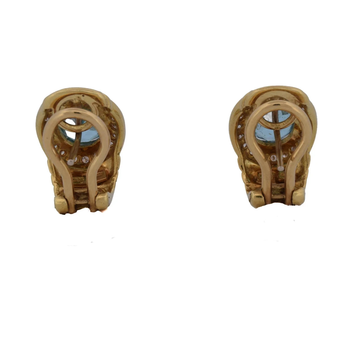 Boucles d'oreilles Clips DAMIANI en or jaune, topazes et diamants - Castafiore