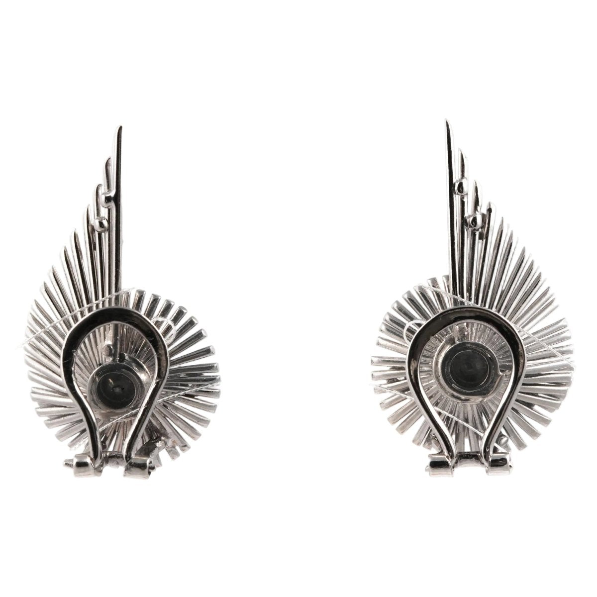 Boucles d'oreilles Clips en or blanc et diamants - Castafiore