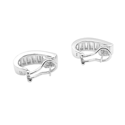 Boucles d'oreilles Clips en or blanc et diamants - Castafiore