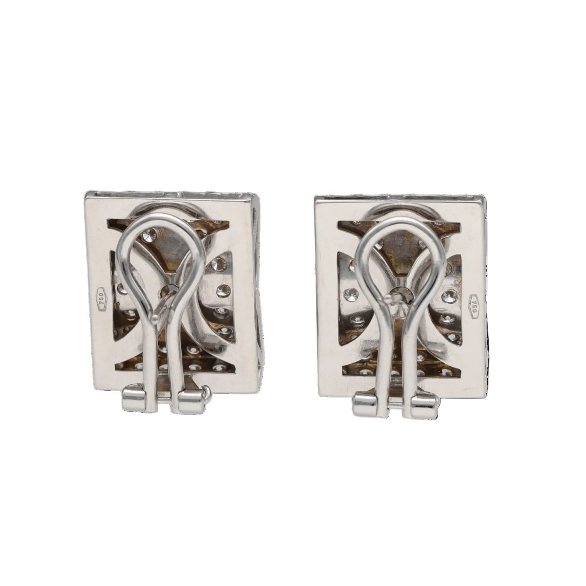 Boucles d'oreilles Clips en or blanc et diamants - Castafiore