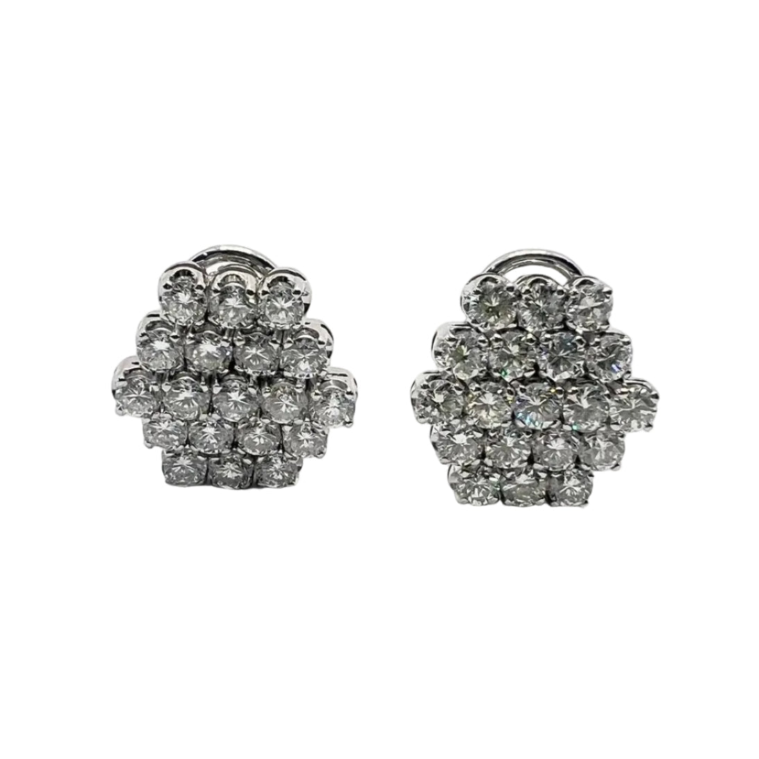 Boucles d'oreilles Clips en or blanc et diamants - Castafiore