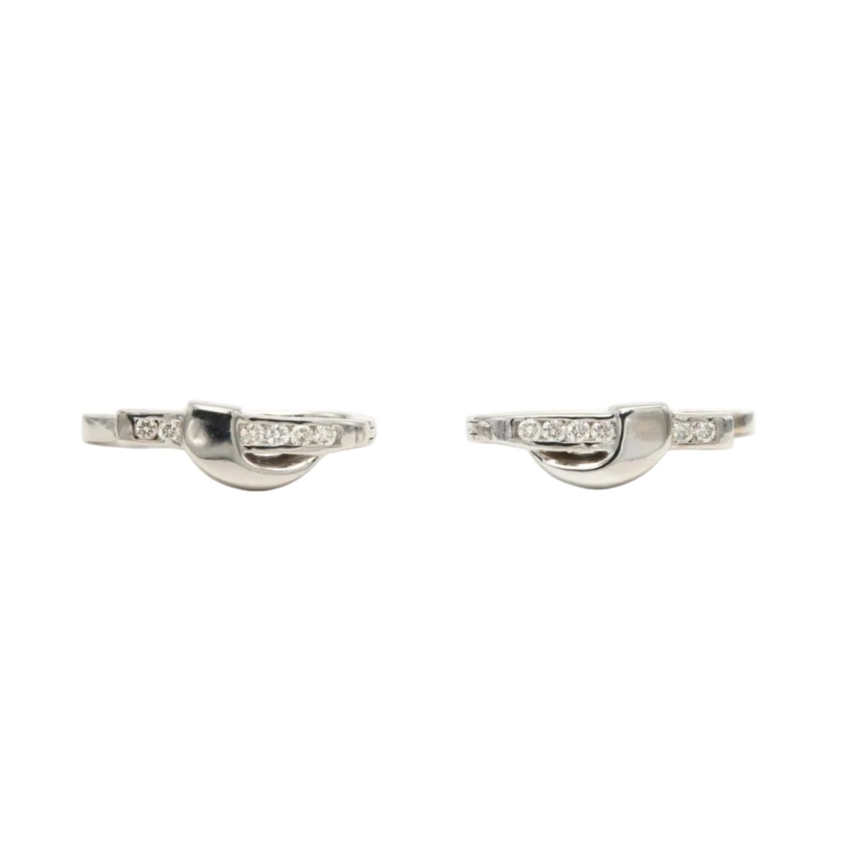 Boucles d'oreilles Clips en or blanc et diamants - Castafiore