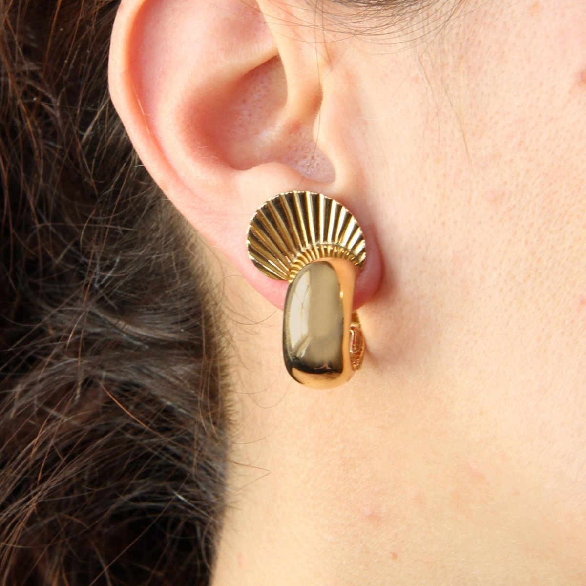 Boucles d'oreilles Clips en or jaune - Castafiore