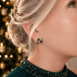 Boucles d'oreilles Clips en or jaune, émeraudes et diamants - Castafiore