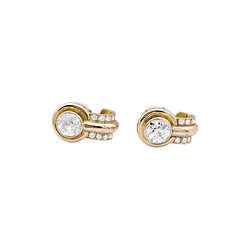 Boucles d'oreilles Clips en or jaune et diamants - Castafiore
